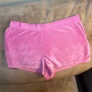 Juicy Couture Women’s Size Small Pink Velour Lounge Shorts JCT